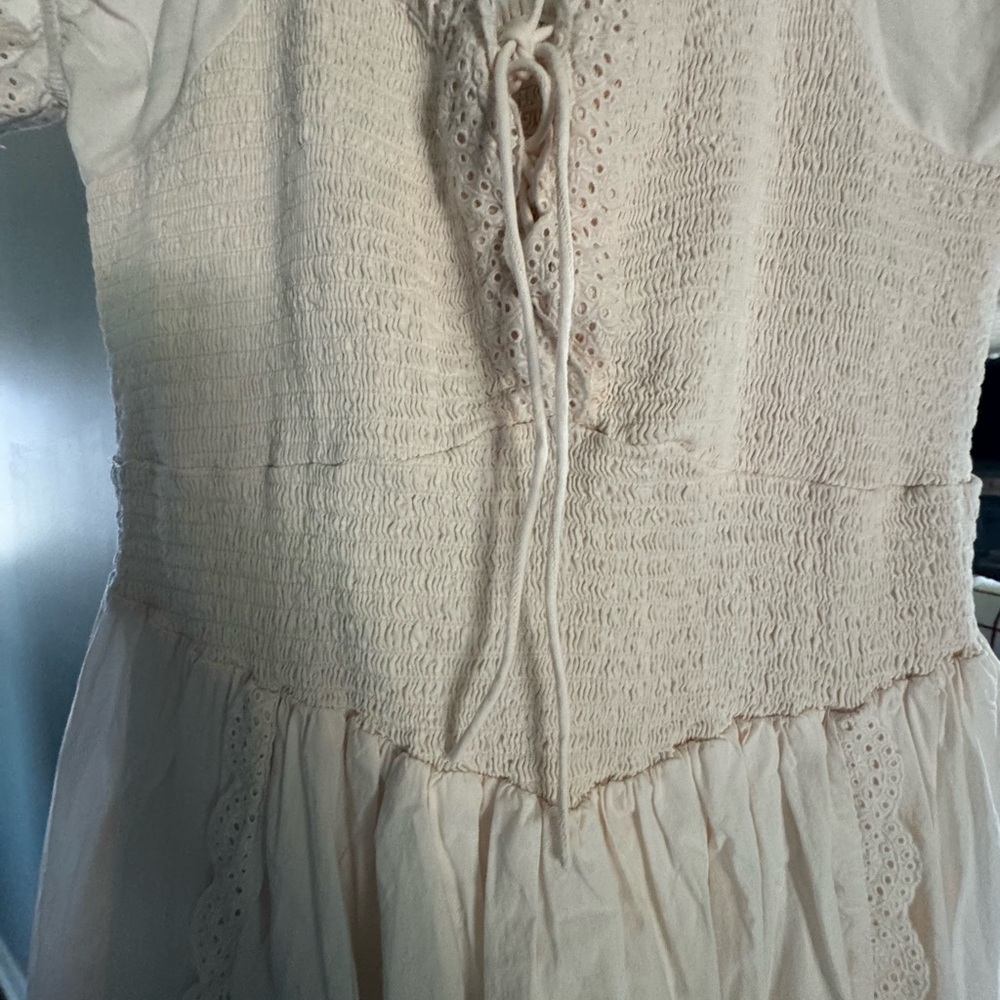 Christy dawns Madeline ivory dress Cream Puff-Sleeve Midi Dress - Picture 3 of 8